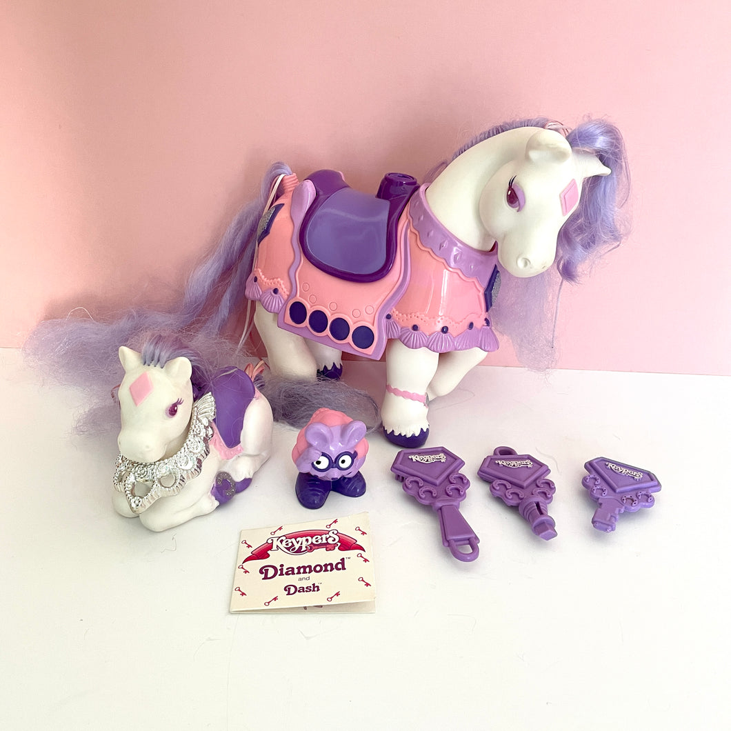 1980s Keypers Diamond Pony Set