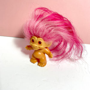 1980s  D.A.M. Troll Bright Pink Hair