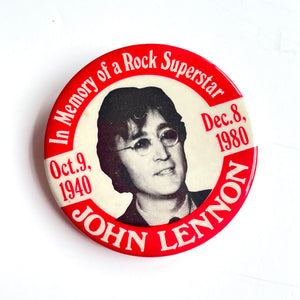 John Lennon Memorial Pin Badge