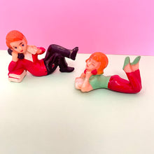 Vintage Girl And Boy On Telephone Cake Topper