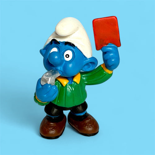Vintage Football Referee Smurf