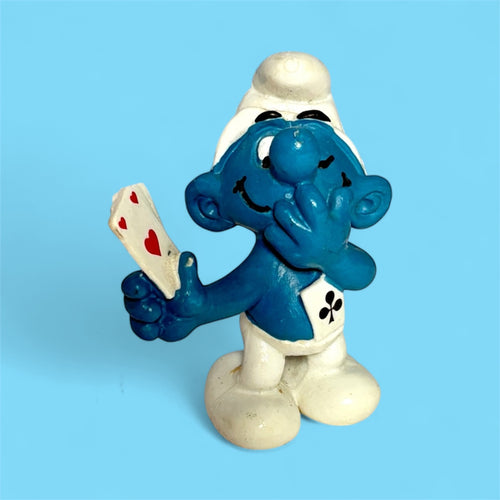 Vintage Card Player Smurf 1978