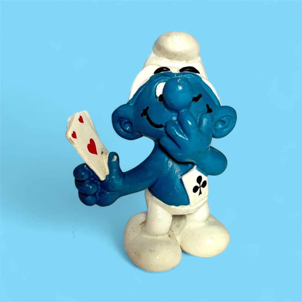Vintage Card Player Smurf 1978
