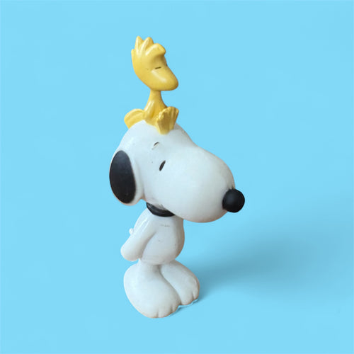 Snoopy with Woodstock plastoy Vintage Vinyl Figure