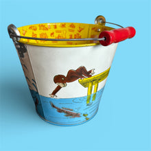 1990s Curious George Metal Bucket