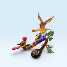Vintage Murano Glass Rabbit And Bird