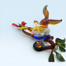 Vintage Murano Glass Rabbit And Bird