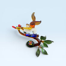 Vintage Murano Glass Rabbit And Bird