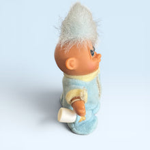 1990s Troll Baby Blue with Bottle