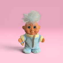 1990s Troll Baby Blue with Bottle