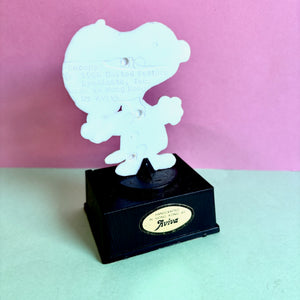 Vintage Snoopy I Love You Statue Trophy