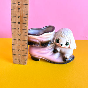 Vintage Kitsch Lamb In A Boot