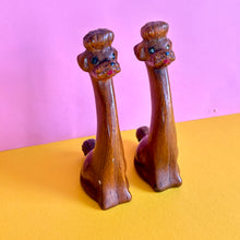 Vintage Kitsch Pair Of Wooden Poodles