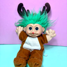 1990s Vintage Russ Troll Kidz Xmas Reindeer