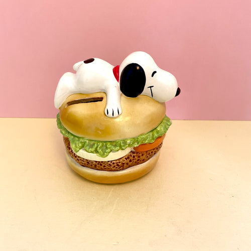 Vintage Snoopy Hamburger Money Box