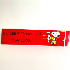 Vintage Snoopy Bumper Sticker Boxing