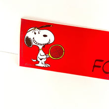 Vintage Snoopy Bumper Sticker Tennis