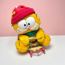 Vintage Garfield On A Snow Sledge Plush