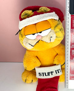 Christmas Garfield Santa Hat With Stocking