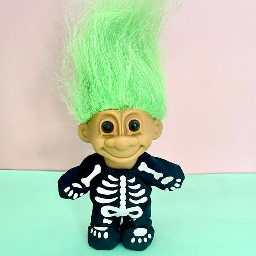 Vintage Russ Halloween Skeleton Troll