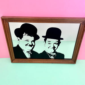 Vintage Laurel And Hardy Mirror