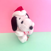 Vintage Snoopy In Santa Hat Plush