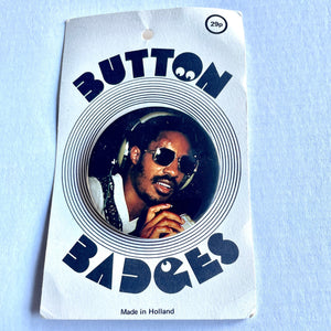 Vintage Stevie Wonder Pin Badge