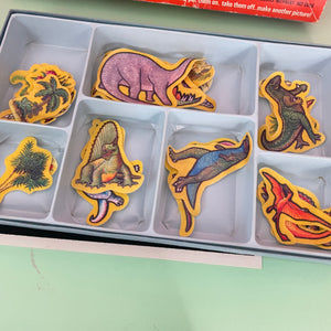 Vintage Fuzzy-Felt Dinosaurs