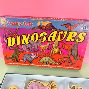 Vintage Fuzzy-Felt Dinosaurs