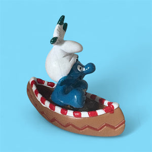 Vintage Native Canoe Smurf  20549