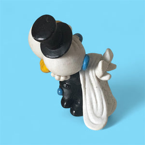 Bride and Groom Smurf Smurfette Cake Topper