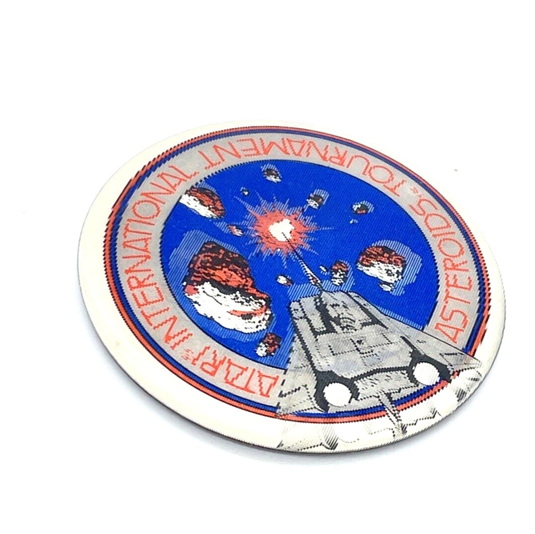 1980s Atari International Asteroids Tournament Lenticular Pin Badge