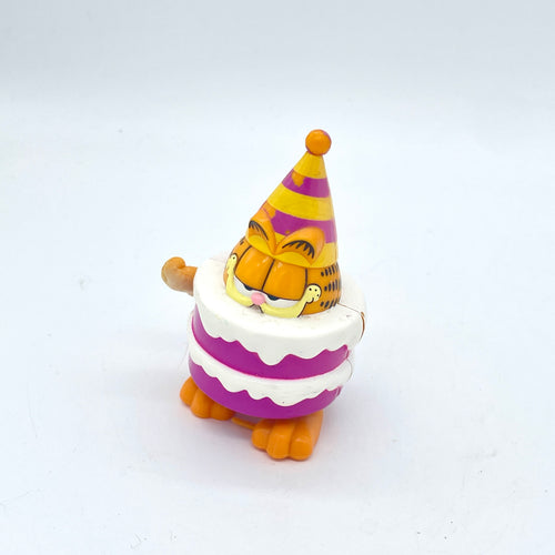 Vintage Garfield Birthday Cake Wind Up Toy